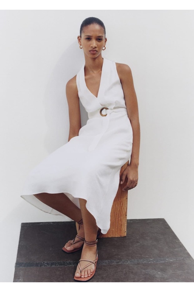 Deri bantlı sandalet - 4