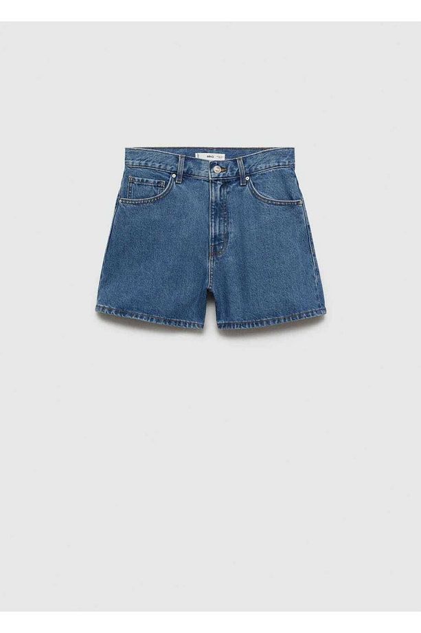 Yüksek belli denim şort - 3