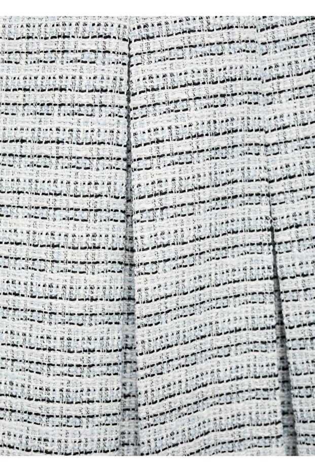 Düğmeli tüvit mini etek - 7