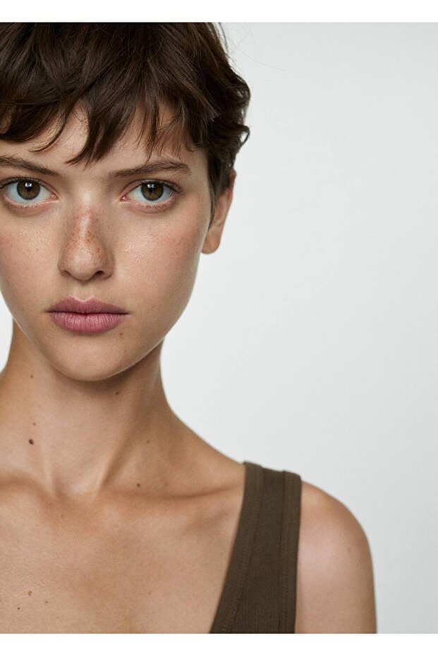 Askılı düğmeli bluz - 5