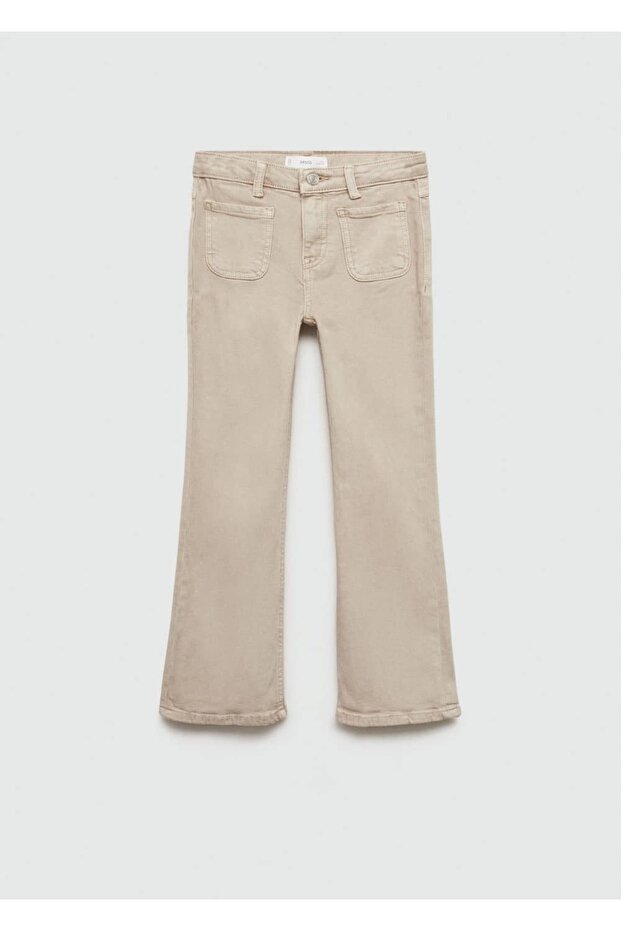 İspanyol Paça Cepli Jean Pantolon - 1