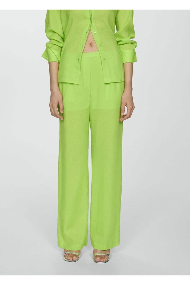 Gerade geschnittene Lyocell-Hose - 1