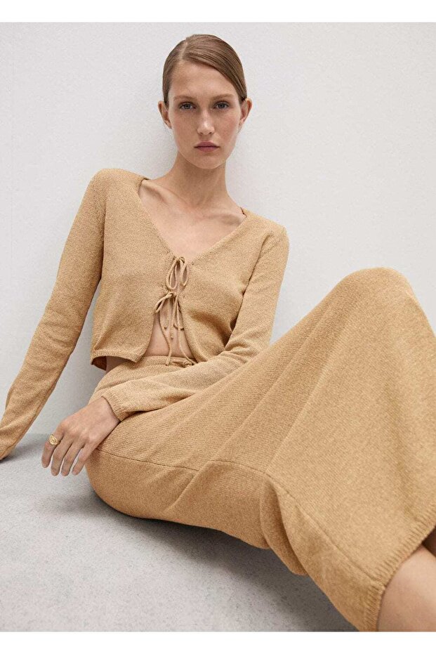 Fiyonklu triko hırka - 5