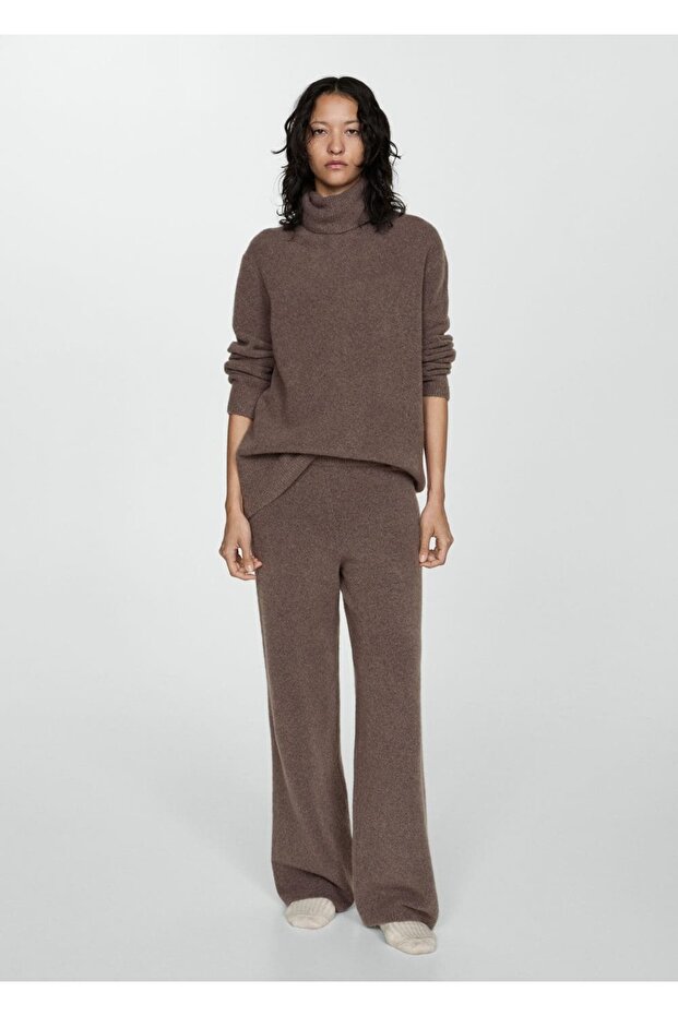 Düz kesim triko pantolon - 2