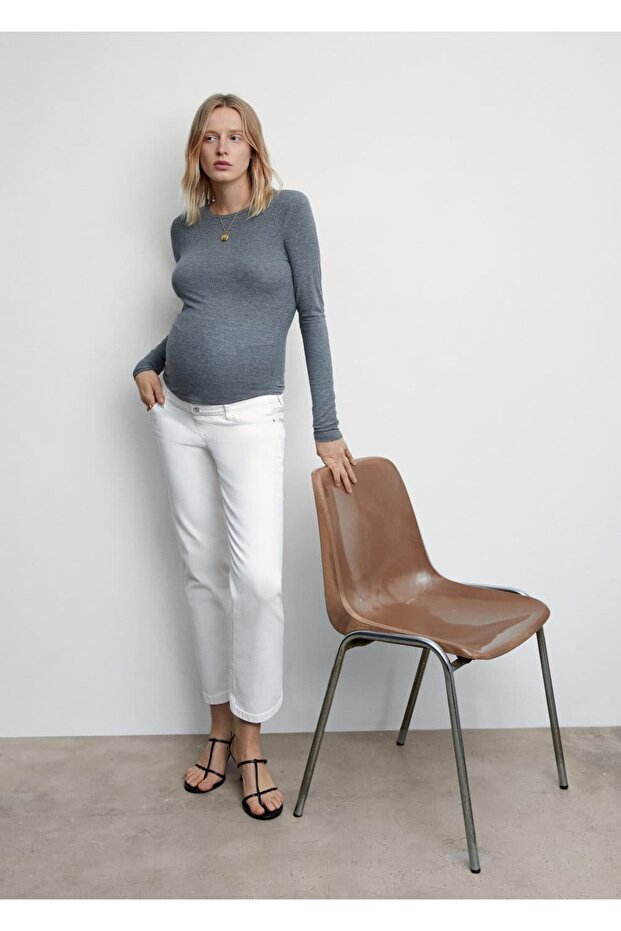 Düz Kesim Hamile Jean - 6