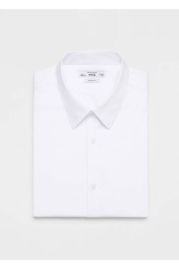 Süper Slim Fit Poplin Gömlek - 6