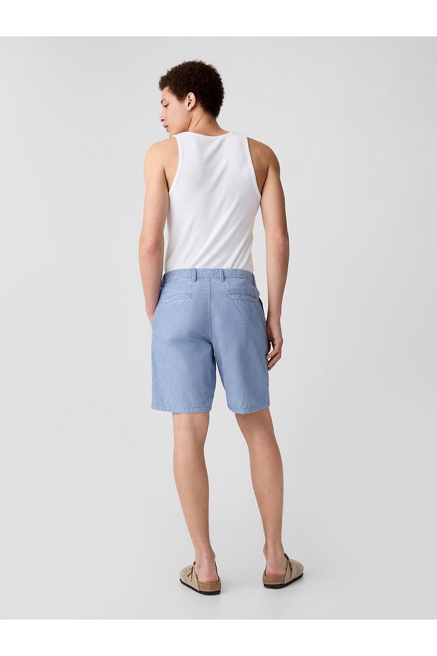 Erkek Açık Mavi Essential Khaki Şort - 4