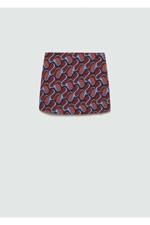 Desenli Mini Etek - 3