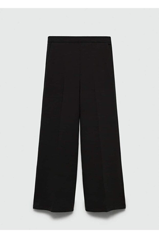 Düz kesim dökümlü pantolon - 3