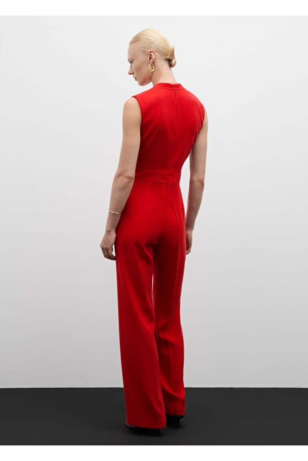 Çapraz detaylı uzun tulum - 4