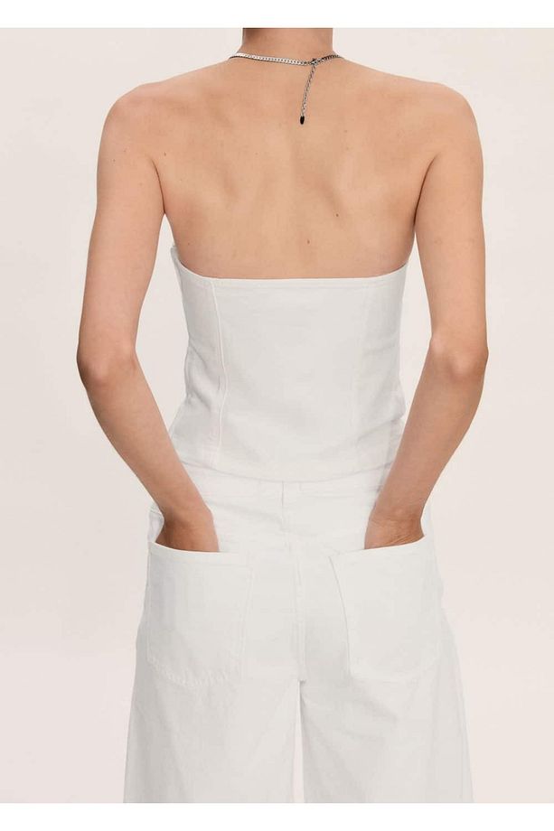 Oversize denim bermuda şort - 6