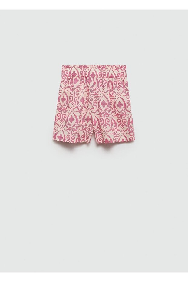 Gemusterte Baumwollshorts - 1