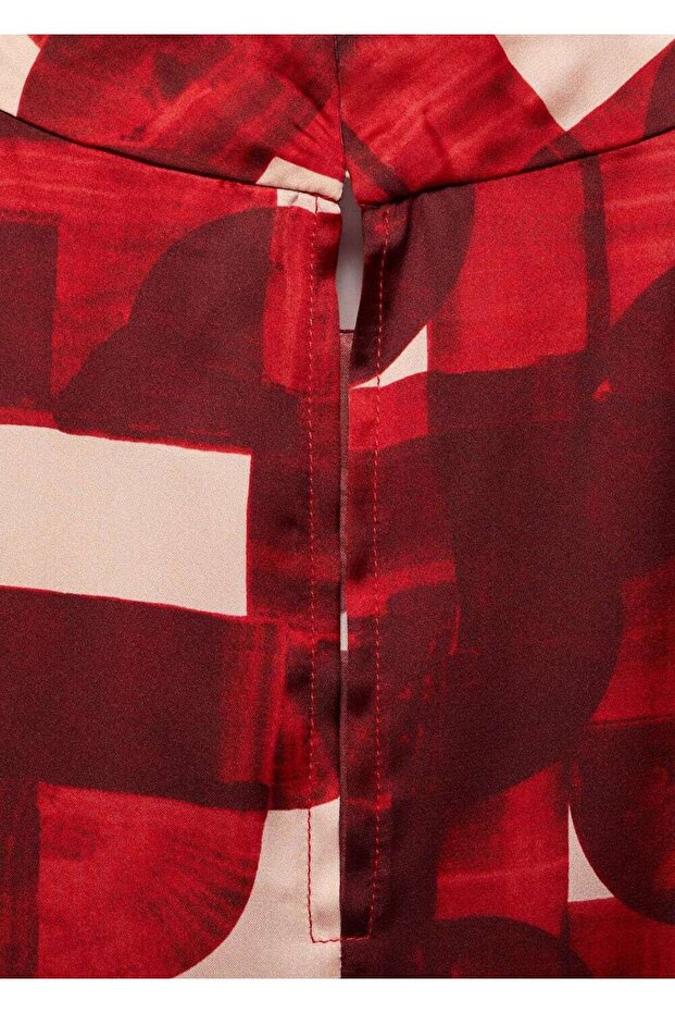 Kurzarmbluse mit Muster - 7