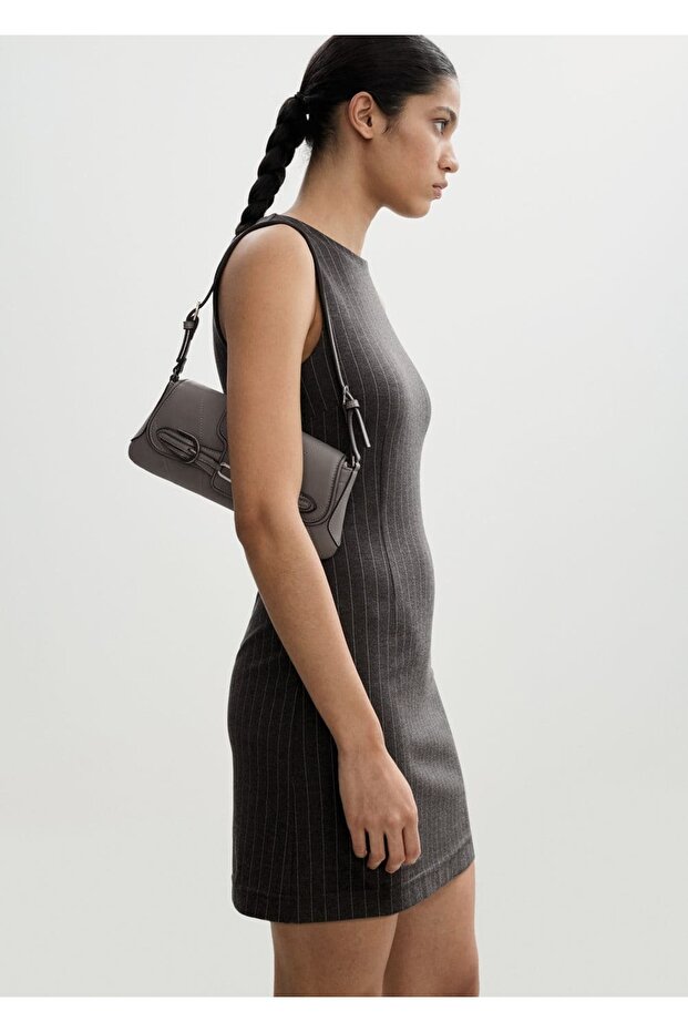 Rochie scurtă în dungi - 7