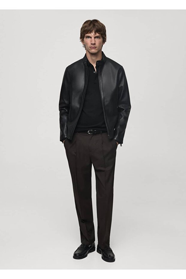 Napa leather effect short jacket - 2