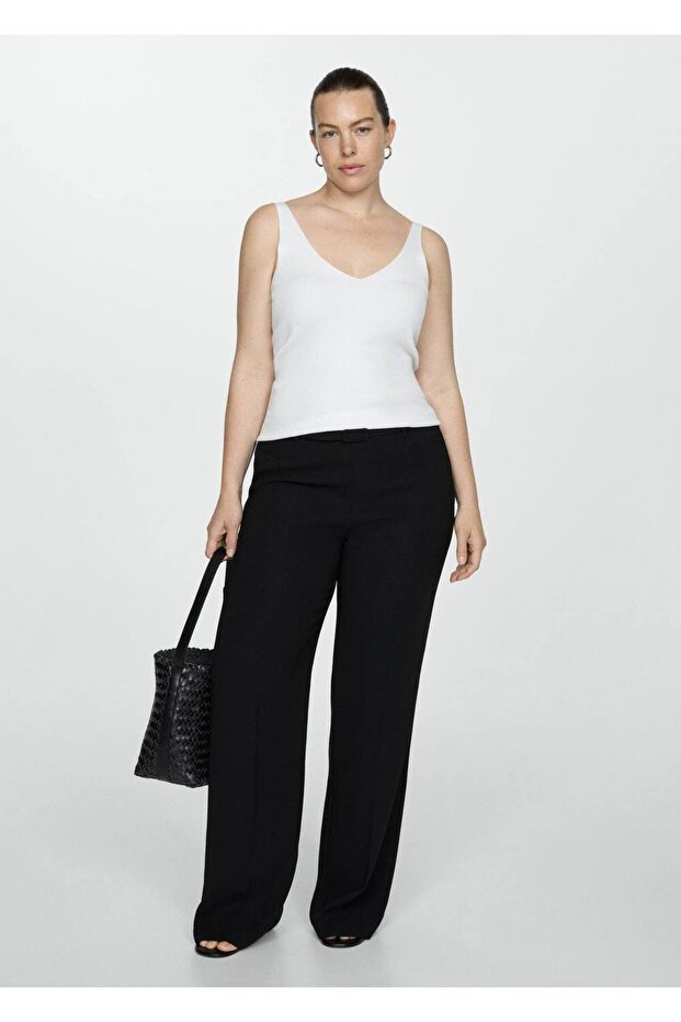 Askılı triko bluz - 7