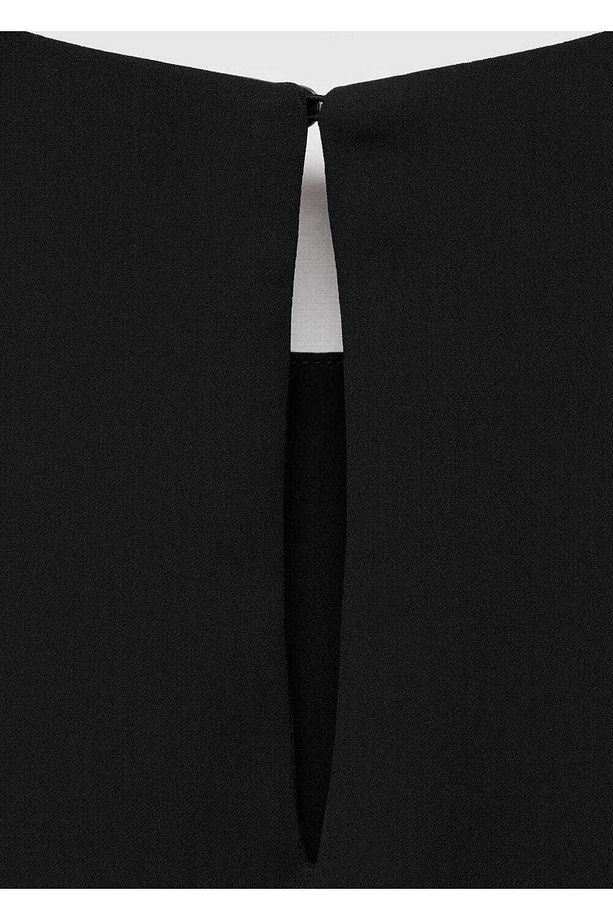 Drape detaylı midi elbise - 6
