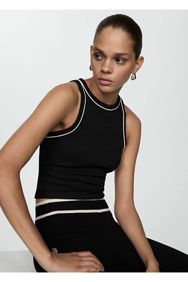 Düz kesim triko pantolon - 6