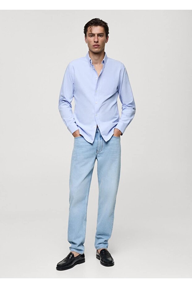 Regular fit pamuklu Oxford gömlek - 2