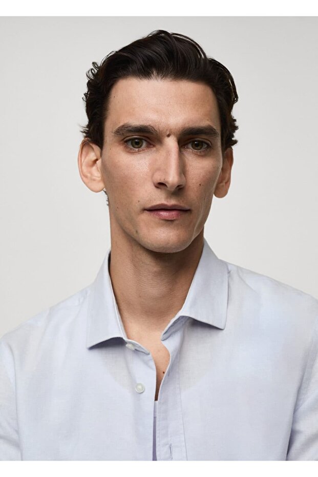 Klassisch geschnittenes Leinenhemd - 7