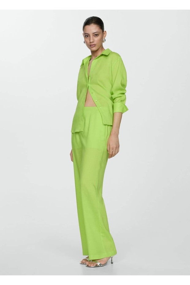 Gerade geschnittene Lyocell-Hose - 2