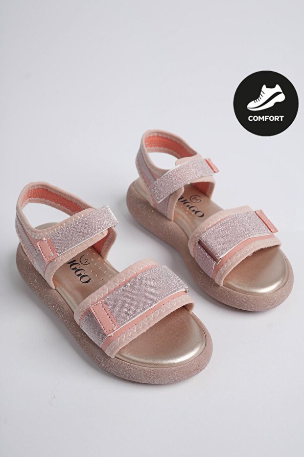 Cruz garantált napi ortopéd könnyű talpcsillámos és tépőzáras lányszandálok - 1