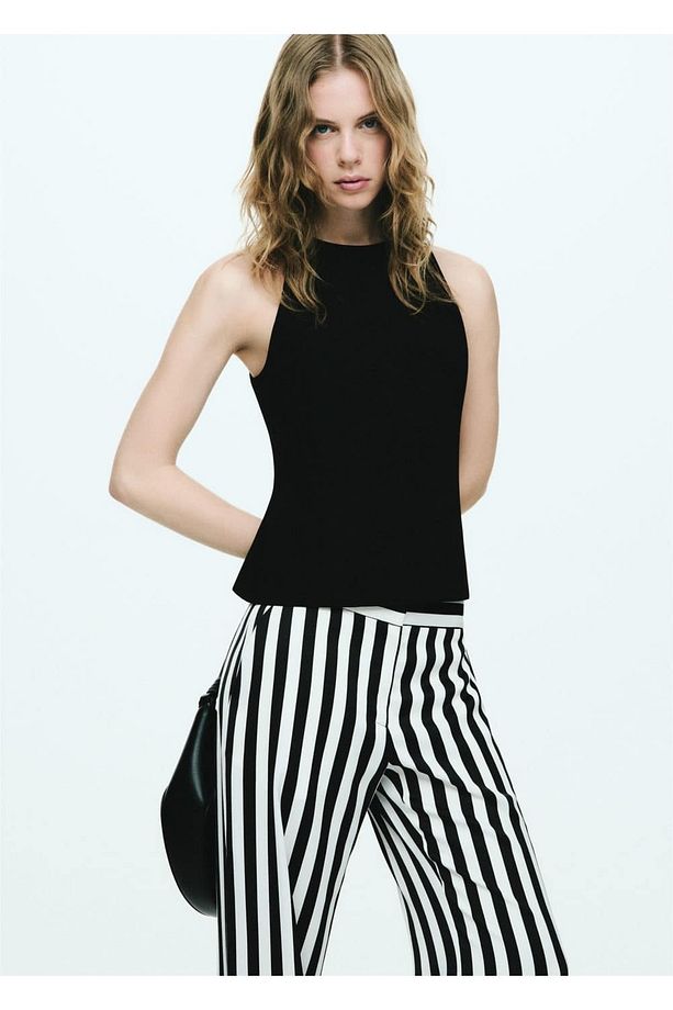 Geniş askılı crop bluz - 5
