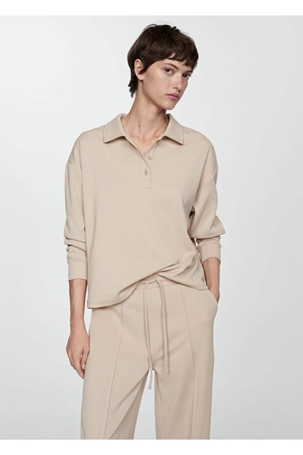 Polo Yaka Sweatshirt - 1