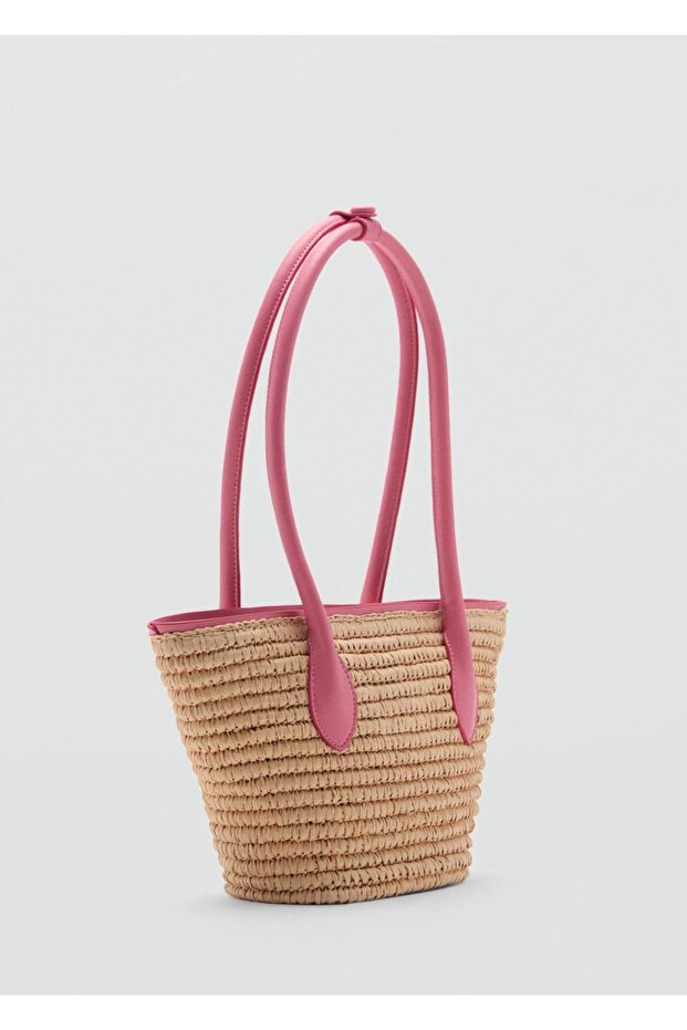 Natural fiber basket bag