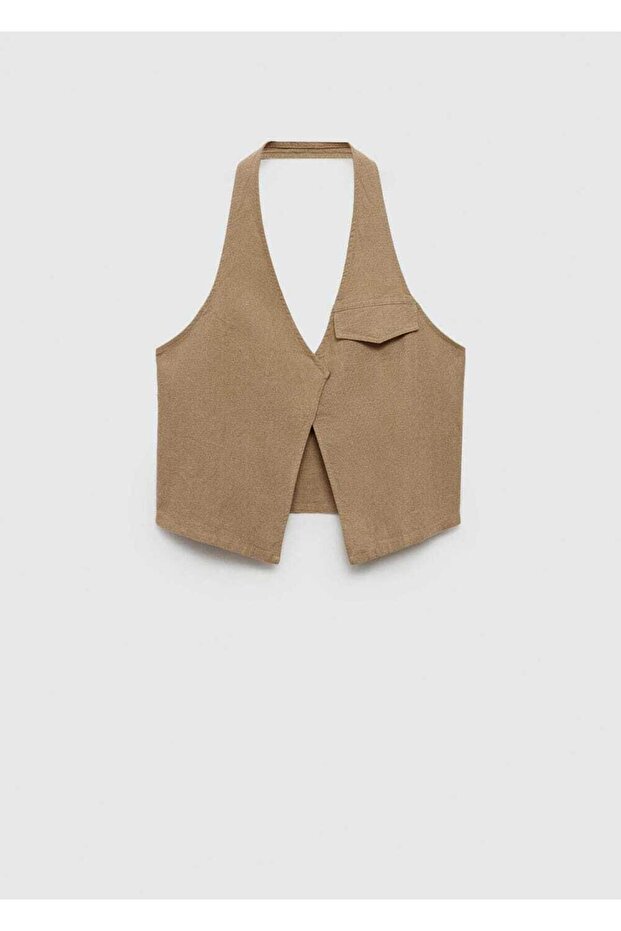 Cepli halter yaka bluz - 3