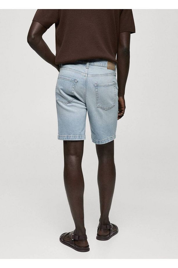 Regular fit denim bermuda şort - 4