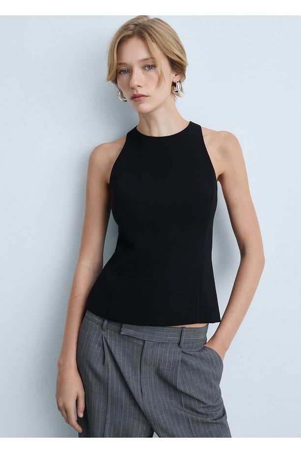 Geniş askılı crop bluz - 1