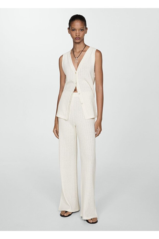 Kroşe Düğmeli Yelek - 2