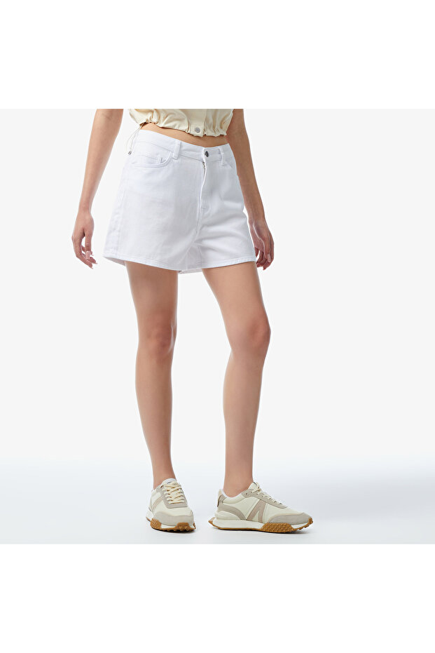 Kadın Beyaz Şort - 3