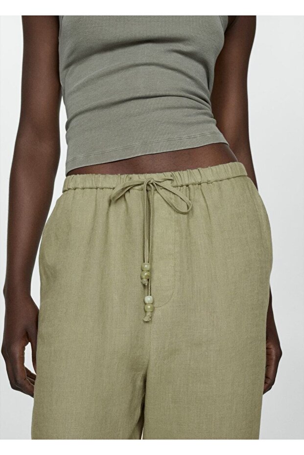 Keten jogger pantolon - 7