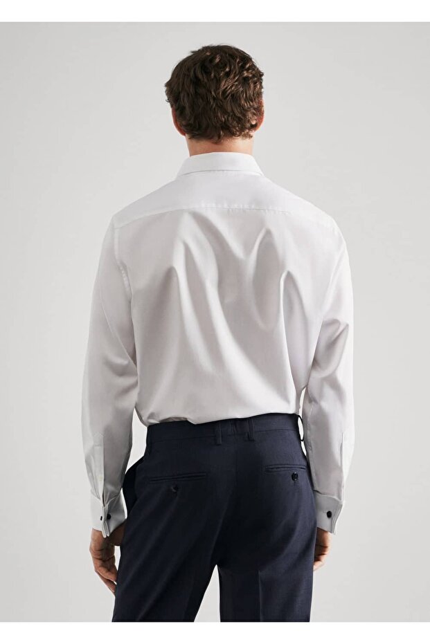 Normal Kesim Manşetli Gömlek - 4