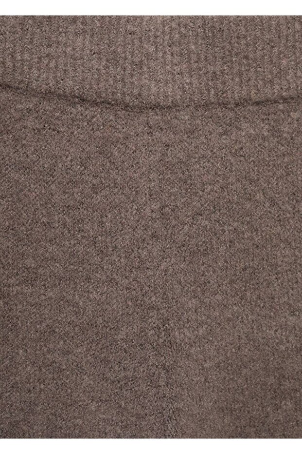 Düz kesim triko pantolon - 5