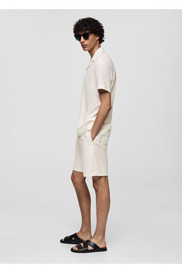 Baumwollhemd mit Brusttaschen - 7