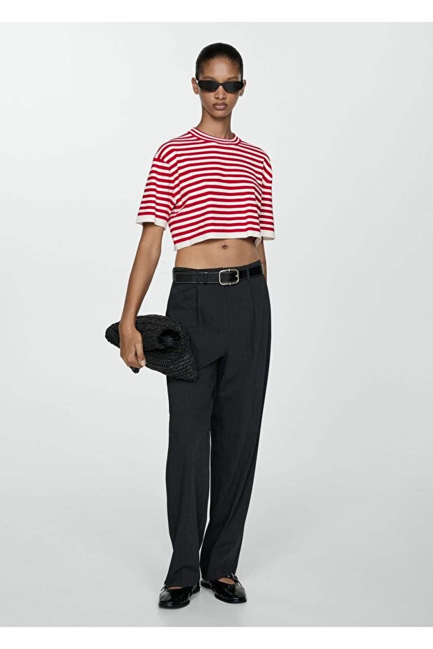 Çizgili kısa kazak - 2