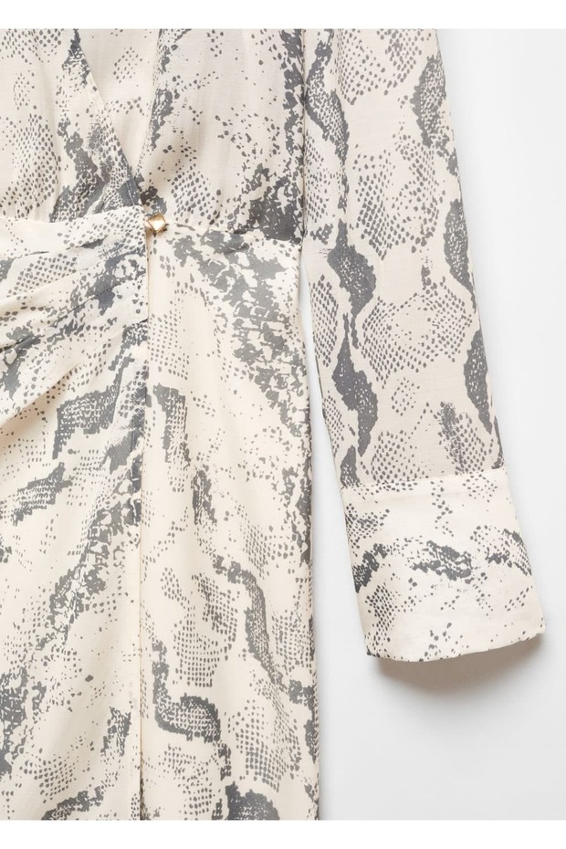 Kleid aus Lyocell mit Schlangenmuster - 5