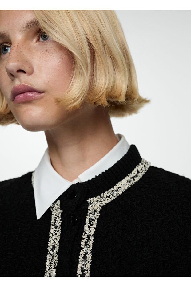 İki renkli tüvit ceket - 6