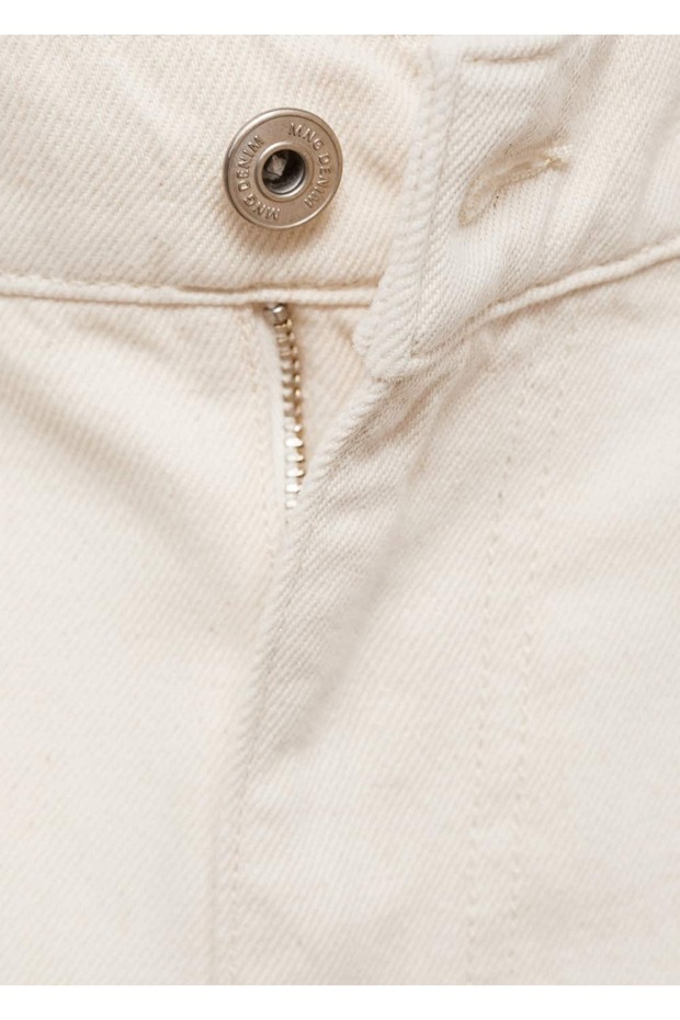 Denim pamuklu kargo bermuda şort - 6