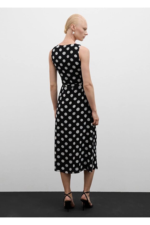 Puantiyeli anvelop elbise - 4
