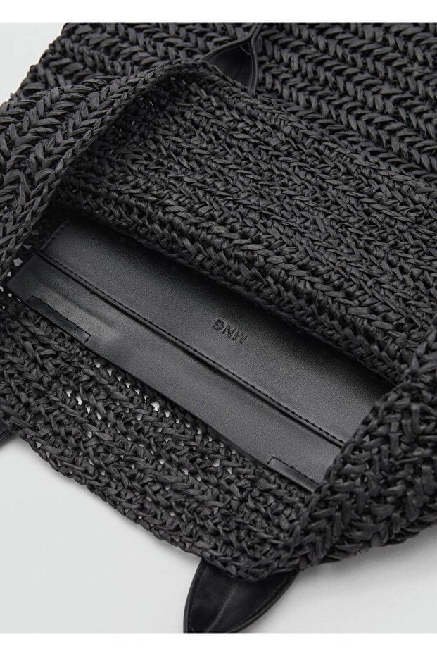 Doğal elyaf shopper çanta - 7