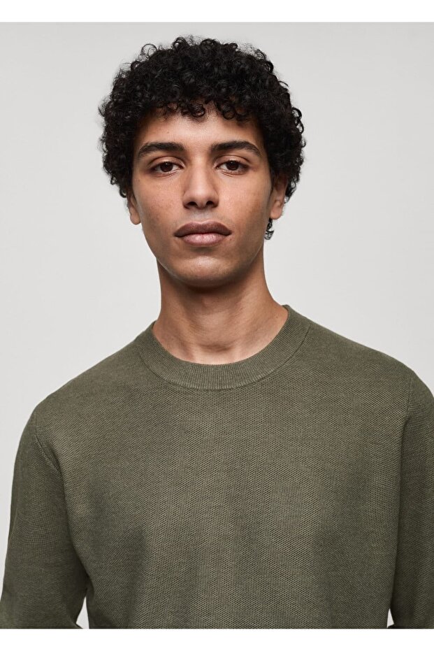 Pamuklu ince triko kazak - 7