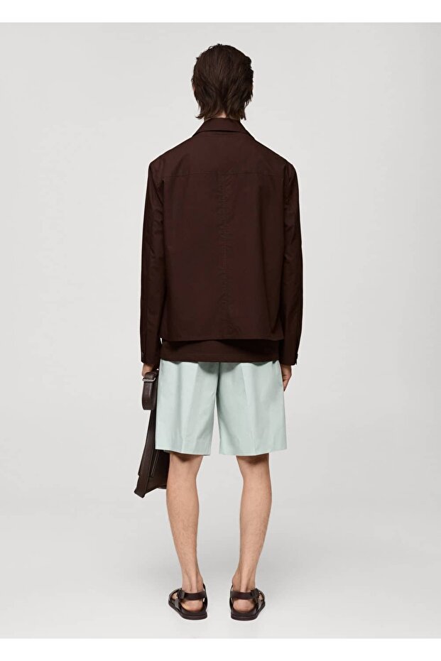 Pensli Rahat Kesim Bermuda Şort - 4