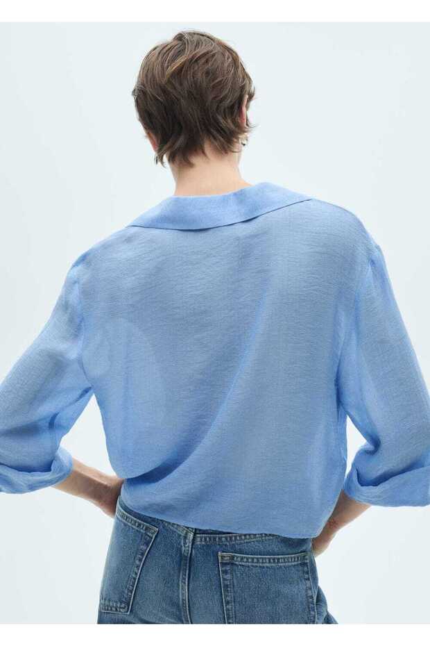 Kuşaklı Çan Kollu Bluz - 4