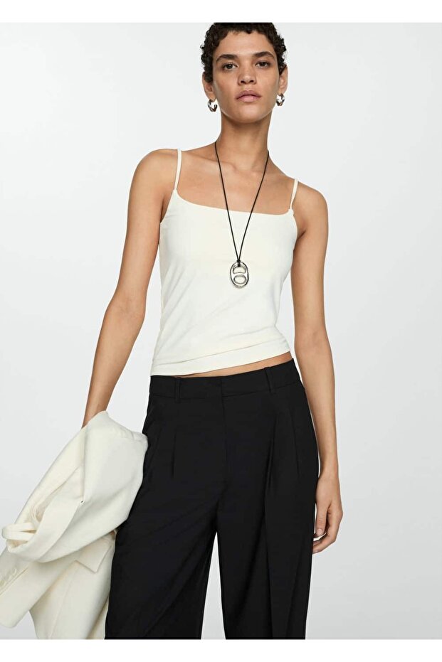 Pilili düz kesim pantolon - 6