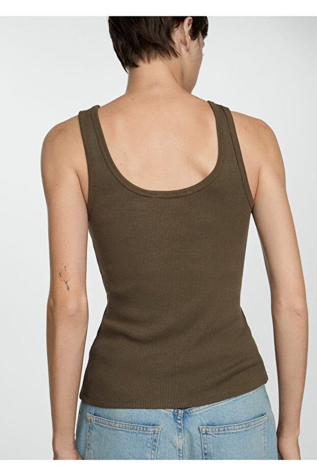 Askılı düğmeli bluz - 4