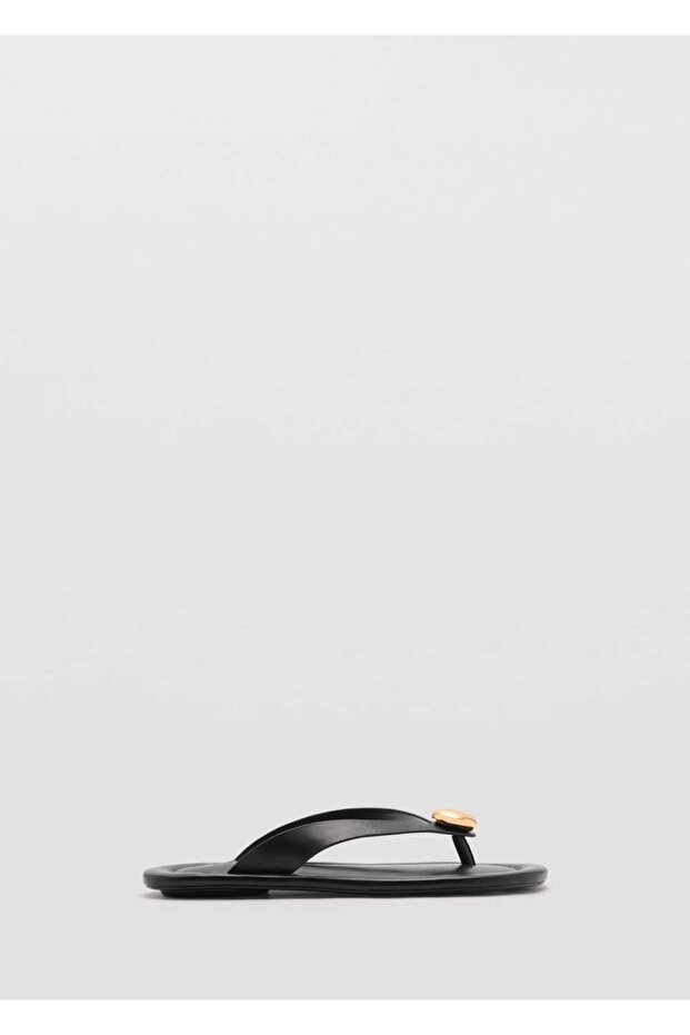 Süslü deri sandalet - 3